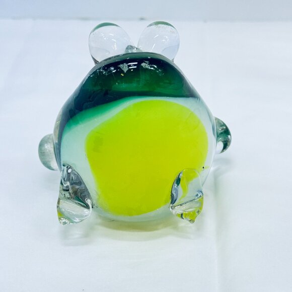 Vintage Crystal Glass Frog Paperweight Figurine Taiwan Collectible - Picture 8 of 10